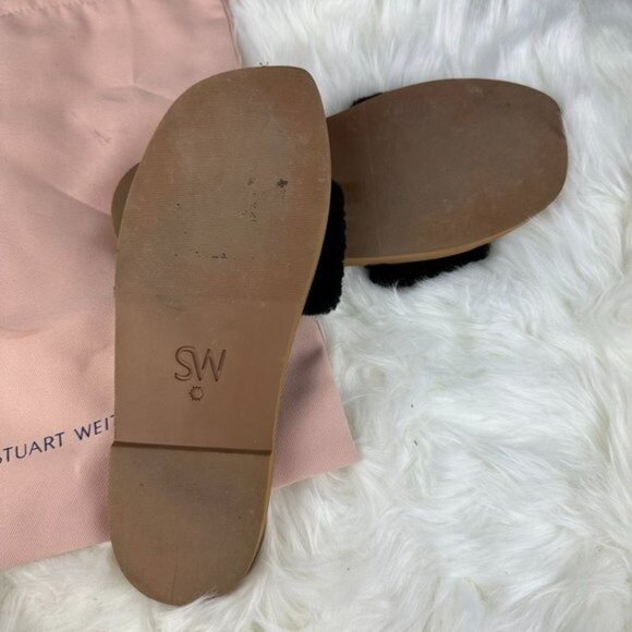 Stuart Weitzman Cammy Slide Sandals In Black - Picture 8 of 8